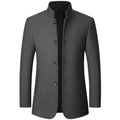Herren Mantel mit Stehkragen und Ein-Knopf-Verschluss - J&B - 1 - Jasminaboutique.com