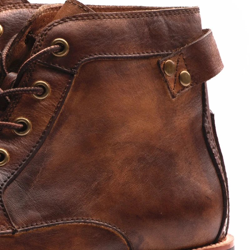 Herren Vintage Stiefel Robuste Schnürung - J&B - 7 - Jasminaboutique.com