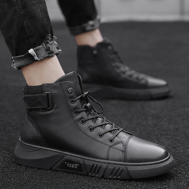 Herren High-Top Sneakers mit Schnürung und markantem Design - J&B - 1 - Jasminaboutique.com