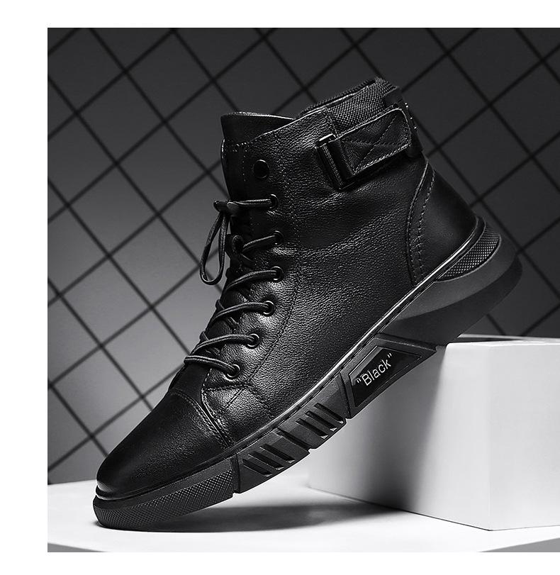 Herren High-Top Sneakers mit Schnürung und markantem Design - J&B - 6 - Jasminaboutique.com