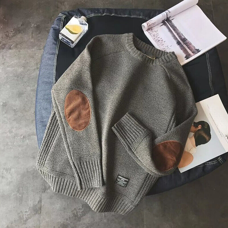 Pullover Herren mit Ellbogen-Patches - J&B - 1 - Jasminaboutique.com