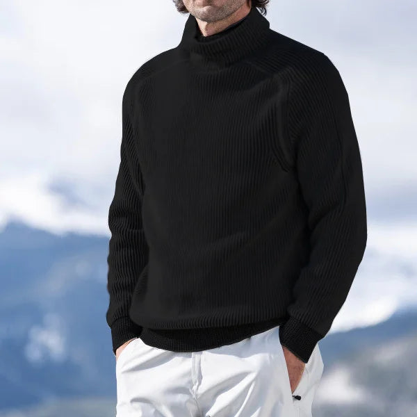 Pullover Herren mit hohem Kragen und strukturiertem Design - J&B - 2 - Jasminaboutique.com