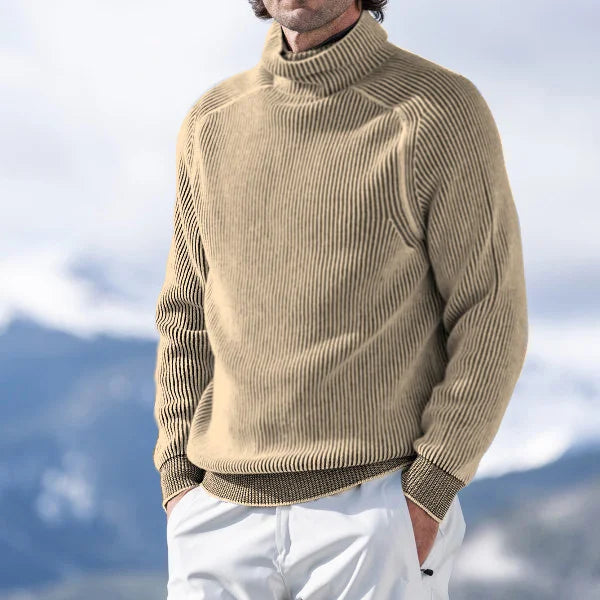 Pullover Herren mit hohem Kragen und strukturiertem Design - J&B - 3 - Jasminaboutique.com