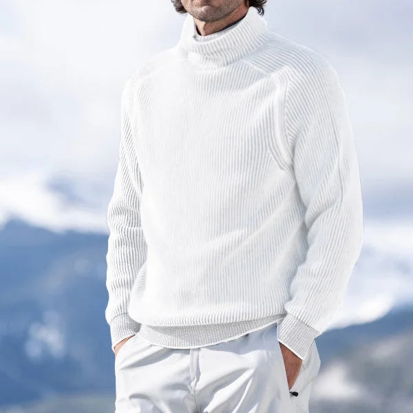 Pullover Herren mit hohem Kragen und strukturiertem Design - J&B - 4 - Jasminaboutique.com