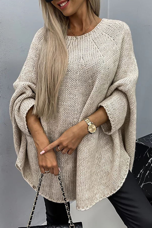 Pullover Damen mit weitem Schnitt und Batwing-Ärmeln - J&B - 1 - Jasminaboutique.com