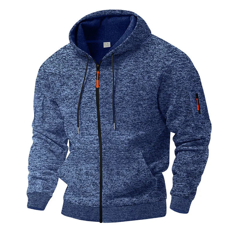 Herren Hoodie mit durchgehendem Reißverschluss und Kapuze - J&B - 1 - Jasminaboutique.com