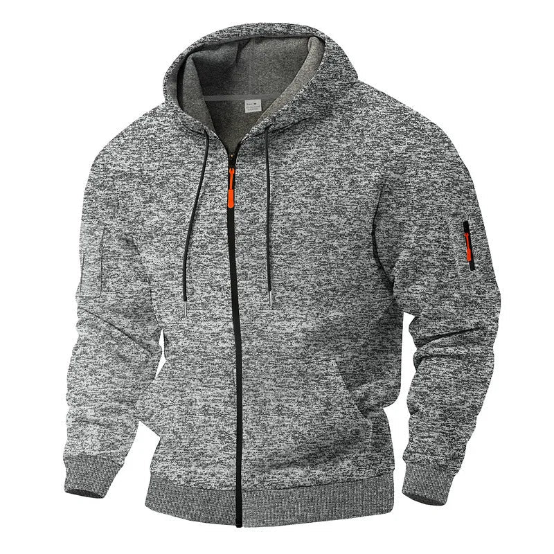 Herren Hoodie mit durchgehendem Reißverschluss und Kapuze - J&B - 3 - Jasminaboutique.com