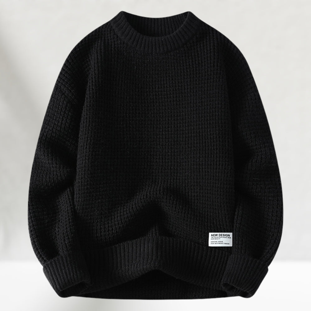 Sweater Herren mit klassischem Rundhalsausschnitt und strukturiertem Design - J&B - 1 - Jasminaboutique.com