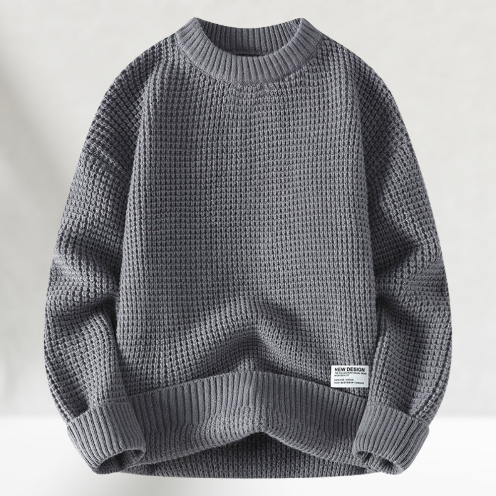 Sweater Herren mit klassischem Rundhalsausschnitt und strukturiertem Design - J&B - 2 - Jasminaboutique.com