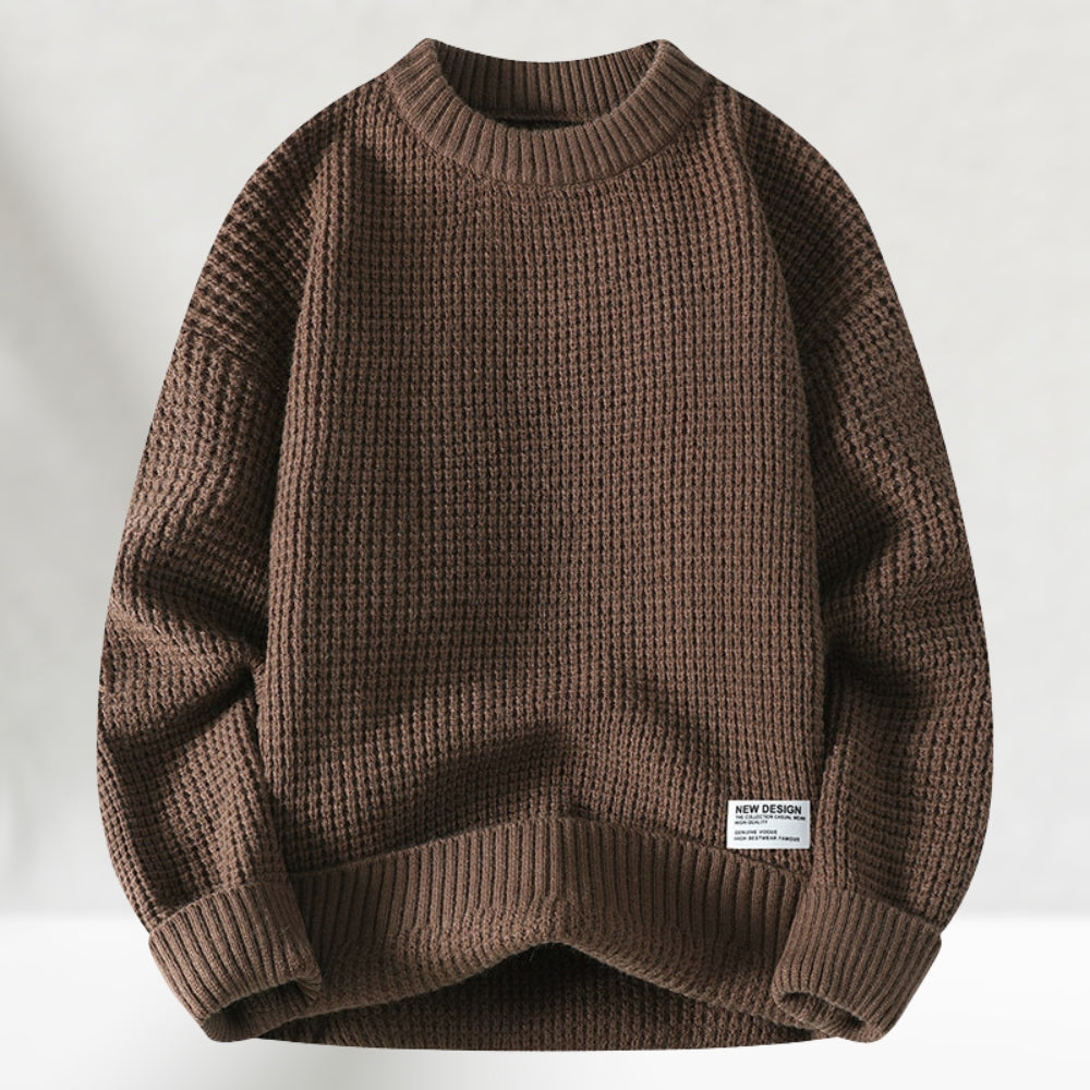 Sweater Herren mit klassischem Rundhalsausschnitt und strukturiertem Design - J&B - 3 - Jasminaboutique.com