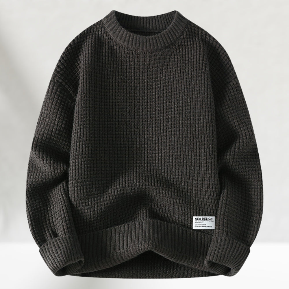 Sweater Herren mit klassischem Rundhalsausschnitt und strukturiertem Design - J&B - 4 - Jasminaboutique.com
