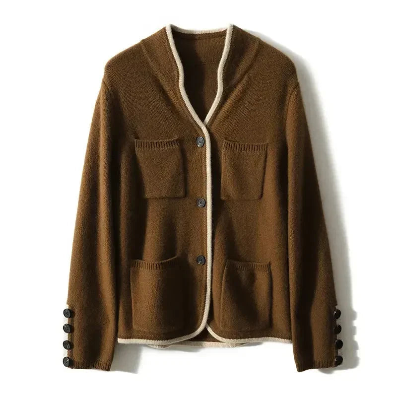 Cardigan Damen mit Knopfleiste und Taschen - J&B - 3 - Jasminaboutique.com