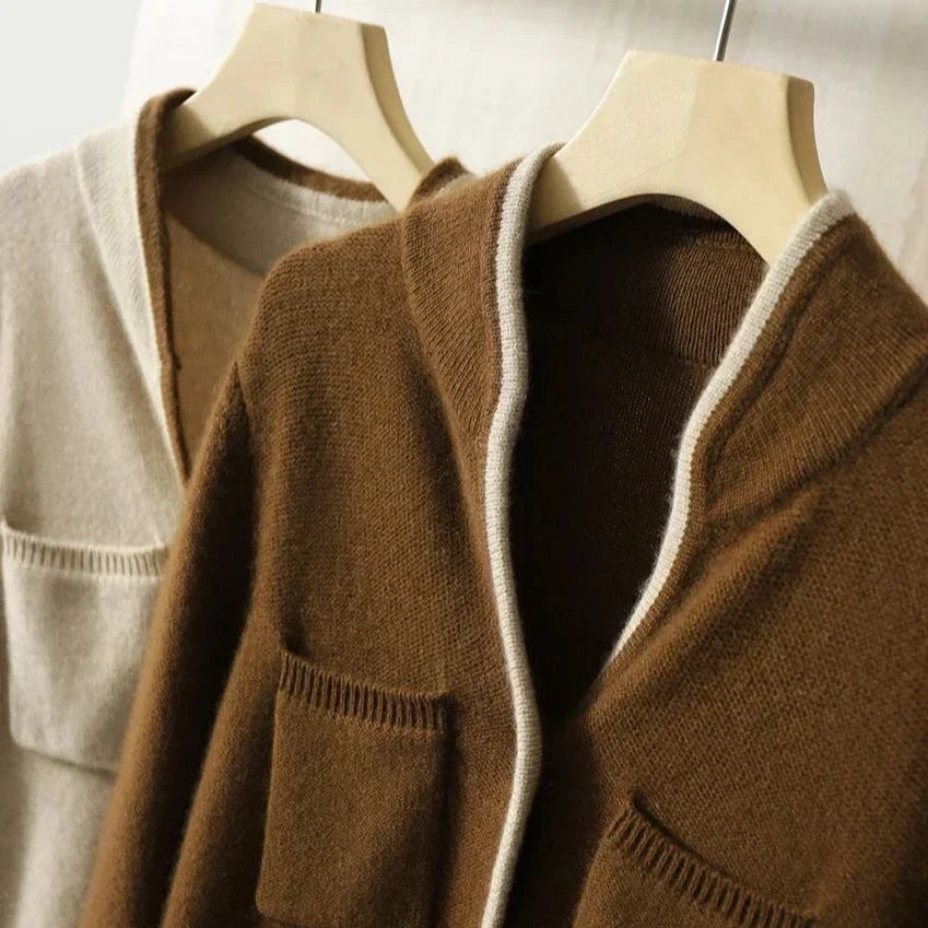 Cardigan Damen mit Knopfleiste und Taschen - J&B - 10 - Jasminaboutique.com