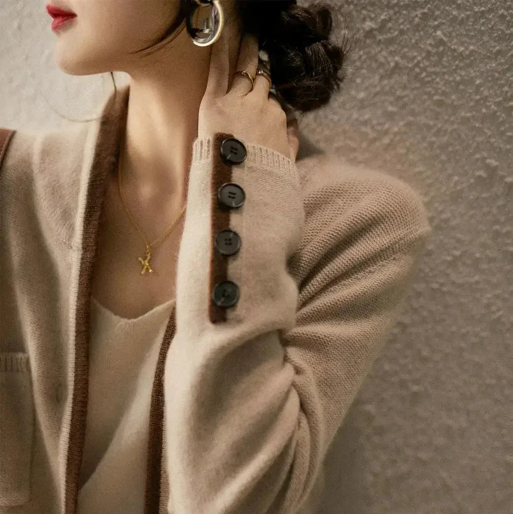 Cardigan Damen mit Knopfleiste und Taschen - J&B - 12 - Jasminaboutique.com