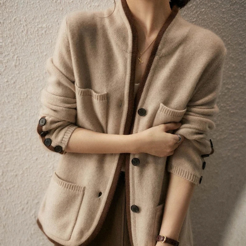 Cardigan Damen mit Knopfleiste und Taschen - J&B - 14 - Jasminaboutique.com