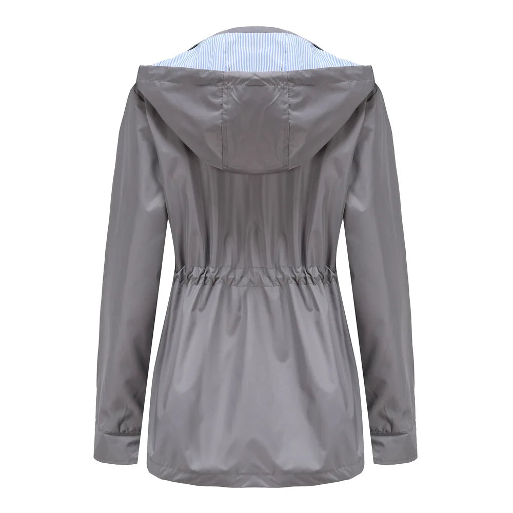 Damen Jacke mit Kapuze und taillierbarem Schnitt - J&B - 2 - Jasminaboutique.com