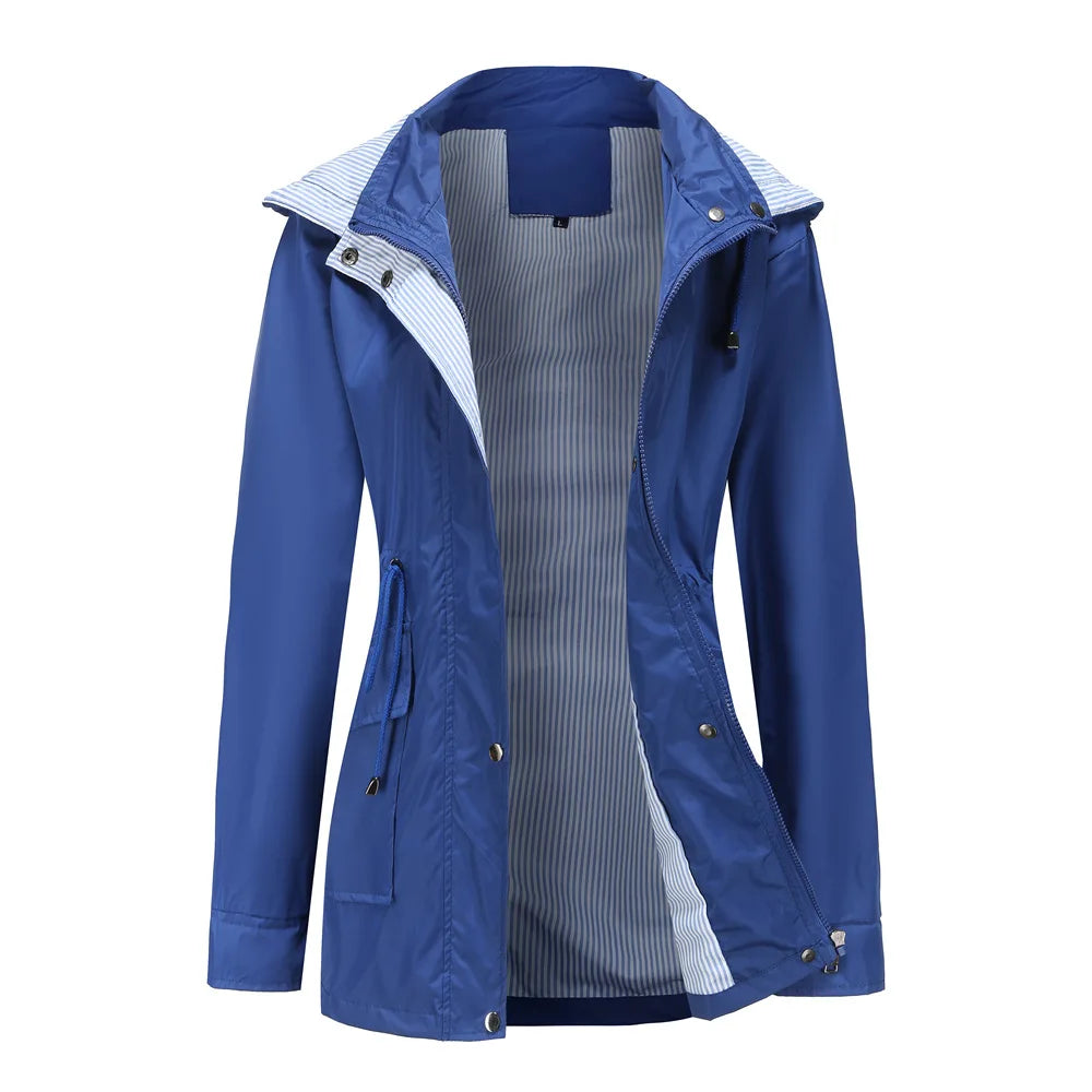 Damen Jacke mit Kapuze und taillierbarem Schnitt - J&B - 9 - Jasminaboutique.com