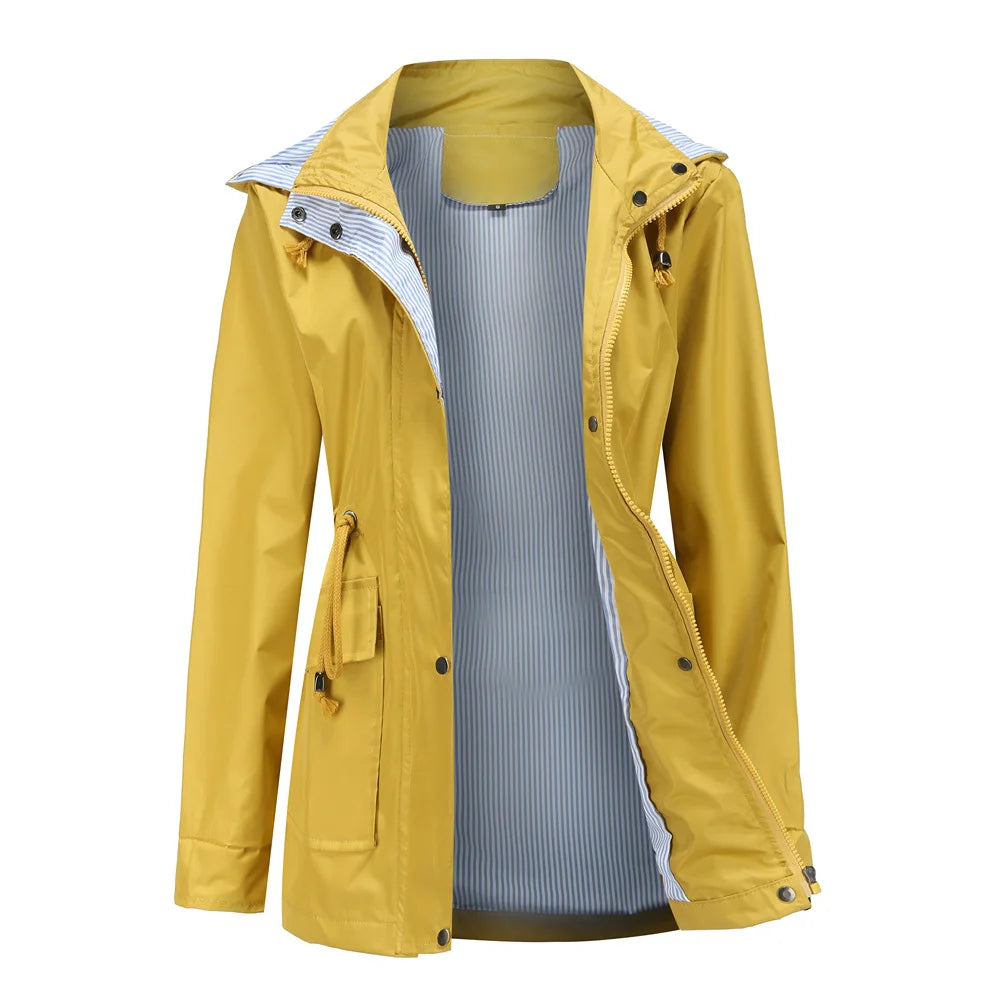 Damen Jacke mit Kapuze und taillierbarem Schnitt - J&B - 12 - Jasminaboutique.com