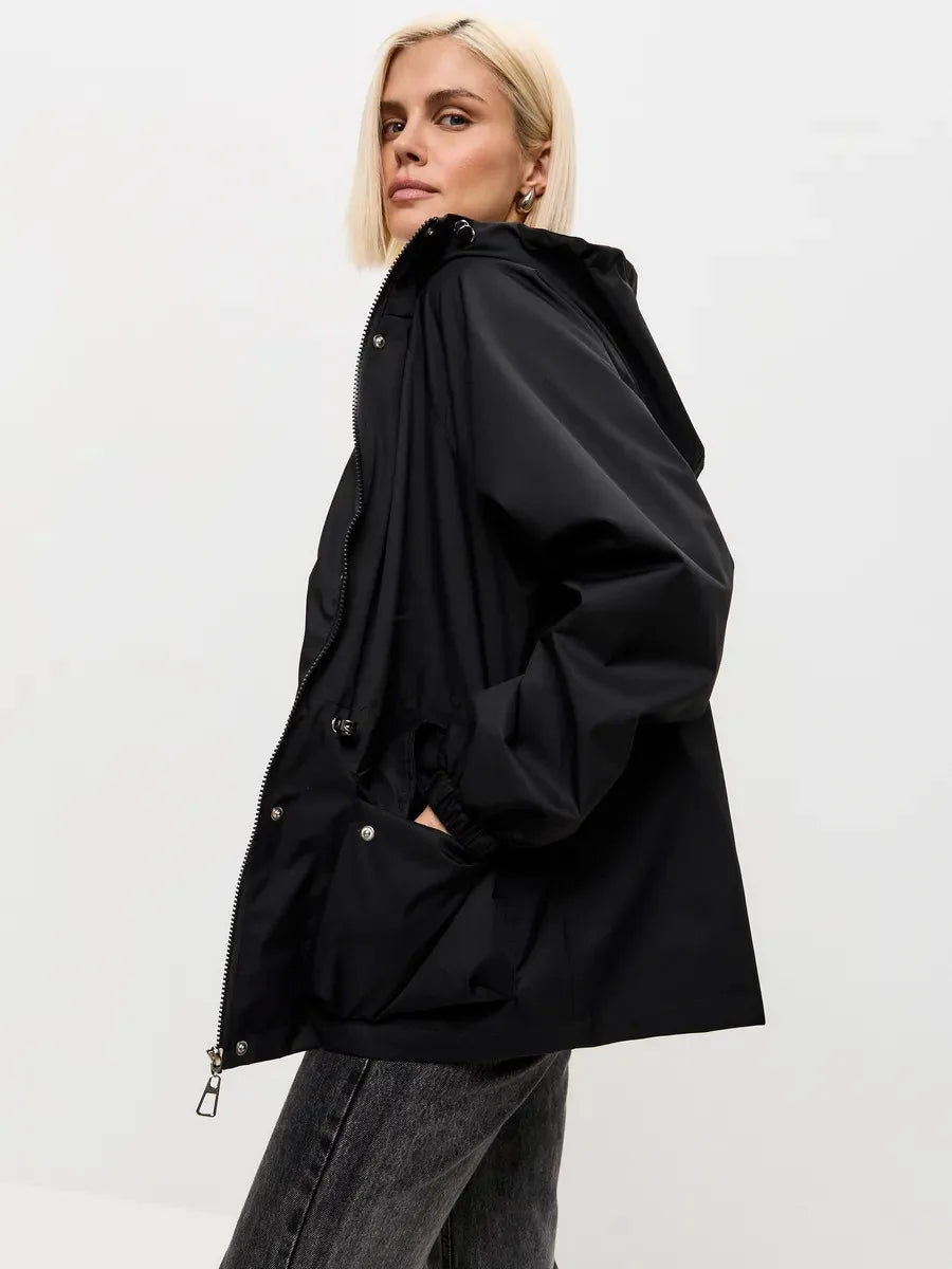 Jacket Damen mit Kapuze und tailliertem Schnitt - J&B - 6 - Jasminaboutique.com