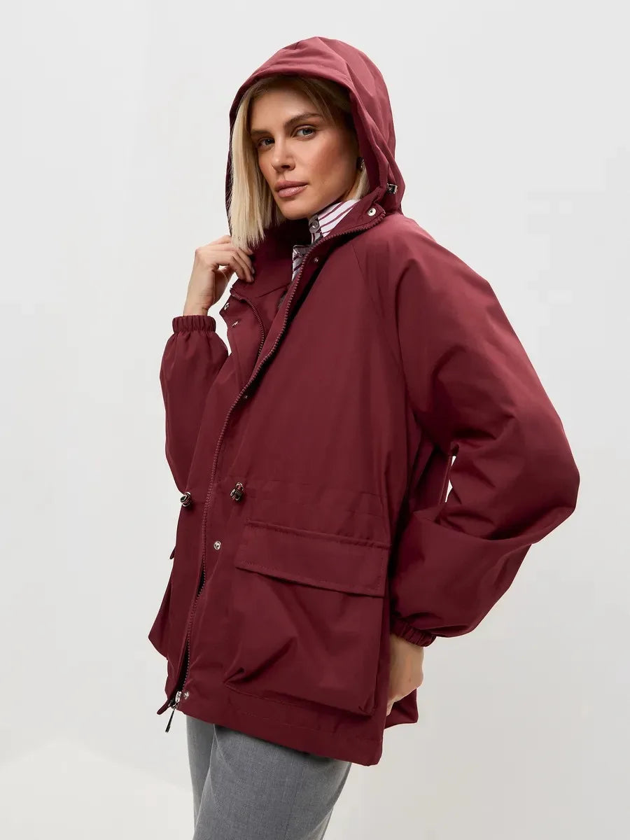 Jacket Damen mit Kapuze und tailliertem Schnitt - J&B - 11 - Jasminaboutique.com