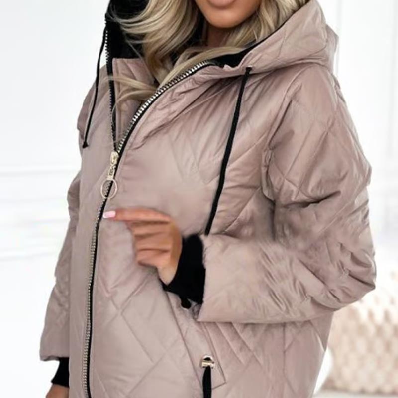 Jacke Damen mit hohem Kragen und lässiger Passform - J&B - 6 - Jasminaboutique.com