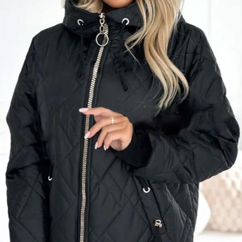 Jacke Damen mit hohem Kragen und lässiger Passform - J&B - 7 - Jasminaboutique.com