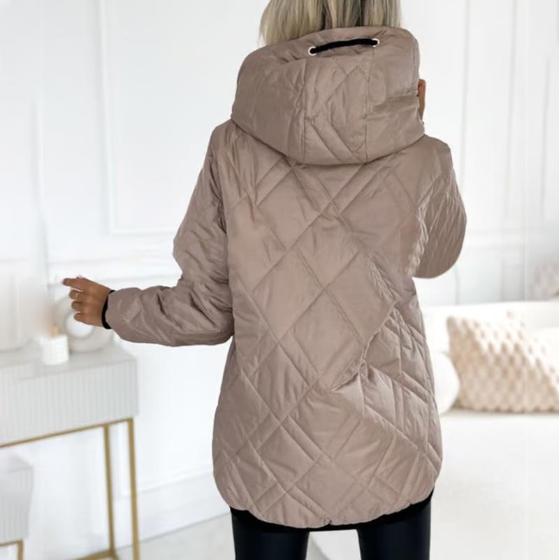 Jacke Damen mit hohem Kragen und lässiger Passform - J&B - 8 - Jasminaboutique.com