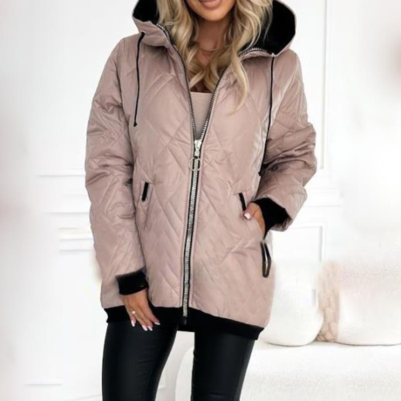 Jacke Damen mit hohem Kragen und lässiger Passform - J&B - 9 - Jasminaboutique.com