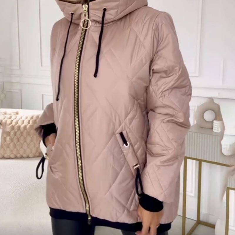 Jacke Damen mit hohem Kragen und lässiger Passform - J&B - 10 - Jasminaboutique.com