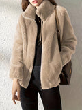 Jacket Damen mit hohem Kragen und Reißverschluss - J&B - 1 - Jasminaboutique.com