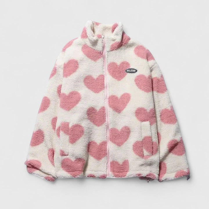 Jacket Damen mit hohem Kragen und auffälligem Muster - J&B - 14 - Jasminaboutique.com
