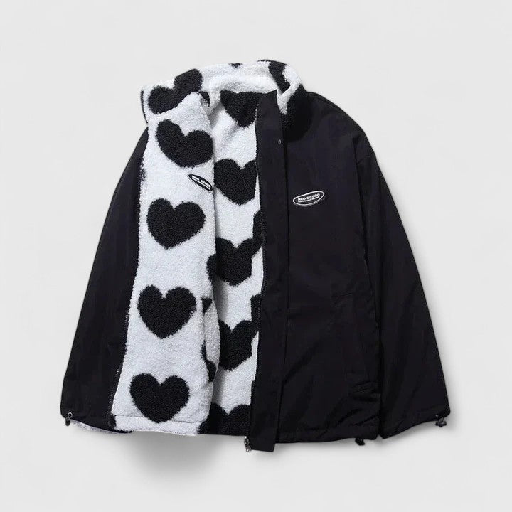 Jacket Damen mit hohem Kragen und auffälligem Muster - J&B - 15 - Jasminaboutique.com
