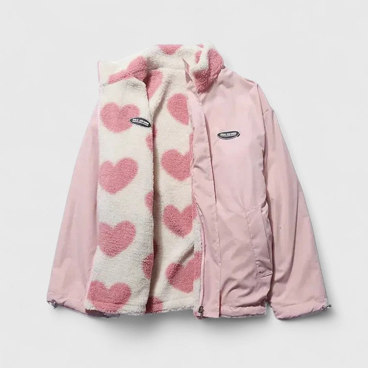 Jacket Damen mit hohem Kragen und auffälligem Muster - J&B - 16 - Jasminaboutique.com