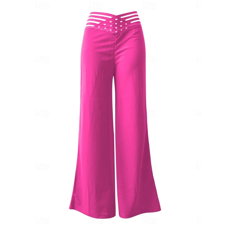 Weite Hose Damen mit hohem Bund und Cut-Outs - J&B - 8 - Jasminaboutique.com
