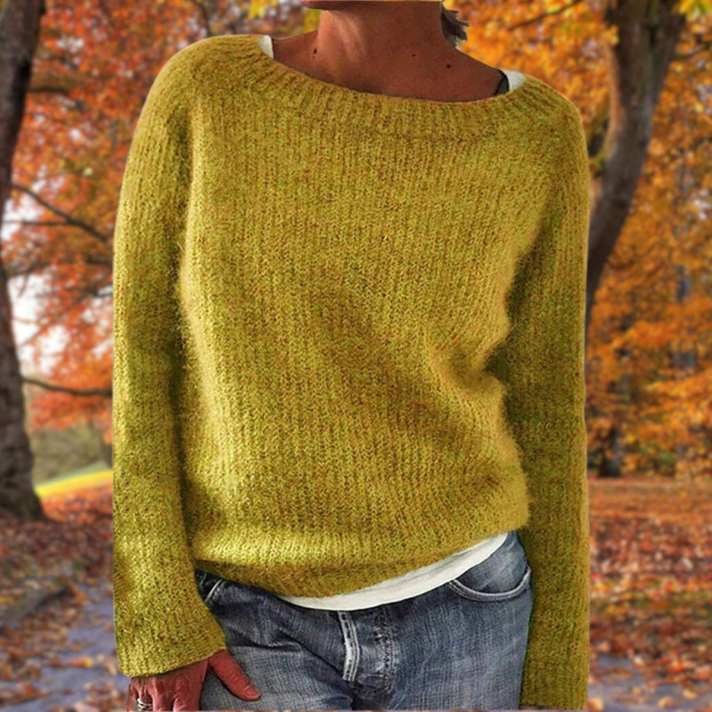 Pullover Damen mit weitem Ausschnitt und lässigem Schnitt - J&B - 1 - Jasminaboutique.com