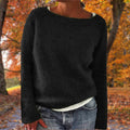 Pullover Damen mit weitem Ausschnitt und lässigem Schnitt - J&B - 2 - Jasminaboutique.com