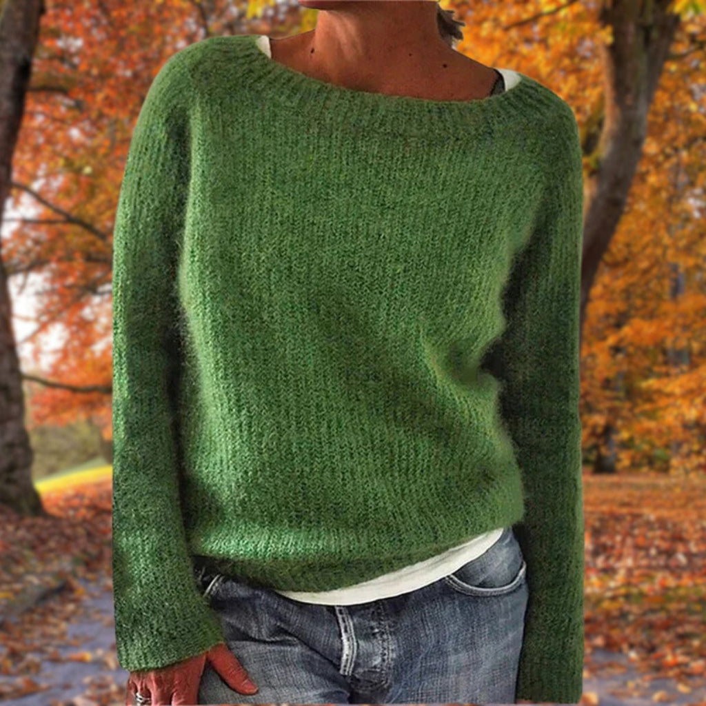 Pullover Damen mit weitem Ausschnitt und lässigem Schnitt - J&B - 5 - Jasminaboutique.com