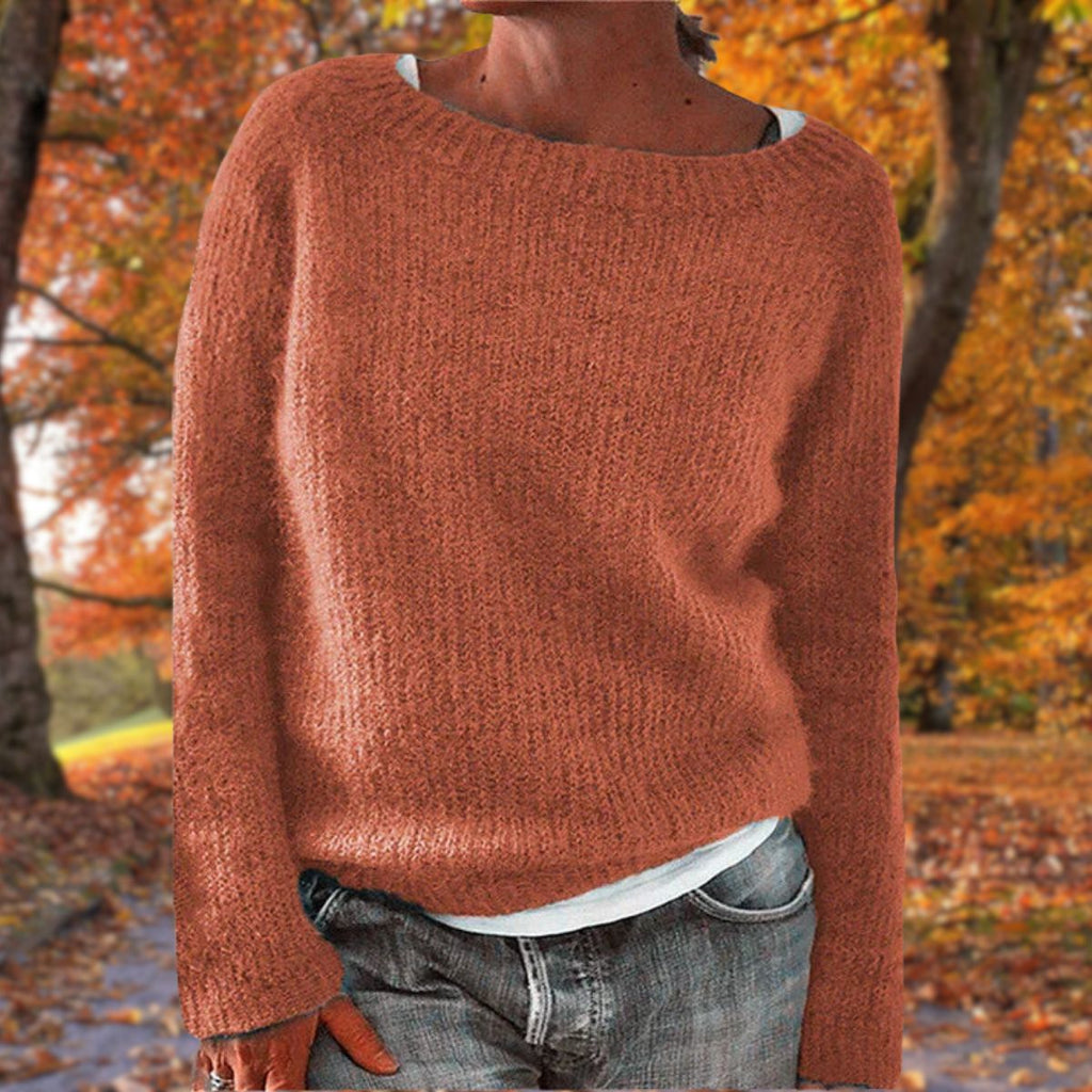 Pullover Damen mit weitem Ausschnitt und lässigem Schnitt - J&B - 6 - Jasminaboutique.com