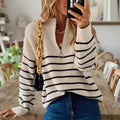 Pullover Damen mit Stehkragen und Reißverschluss - J&B - 1 - Jasminaboutique.com
