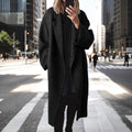 Oversized Mantel Damen mit doppelter Knopfleiste und weitem Schnitt - J&B - 2 - Jasminaboutique.com
