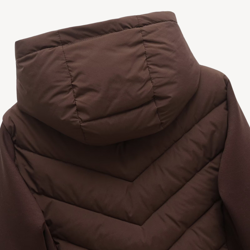 Damen Jacke mit Kapuze und Chevron-Schnitt - J&B - 7 - Jasminaboutique.com