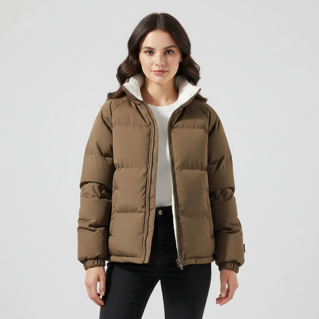 Damen Winterjacke mit Kapuze und weich gefüttertem Innenfutter - J&B - 1 - Jasminaboutique.com