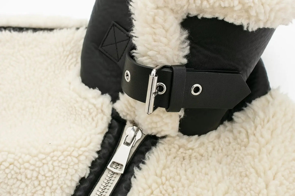 Teddyjacke Damen mit Kontrastdetails und lässigem Schnitt - J&B - 8 - Jasminaboutique.com