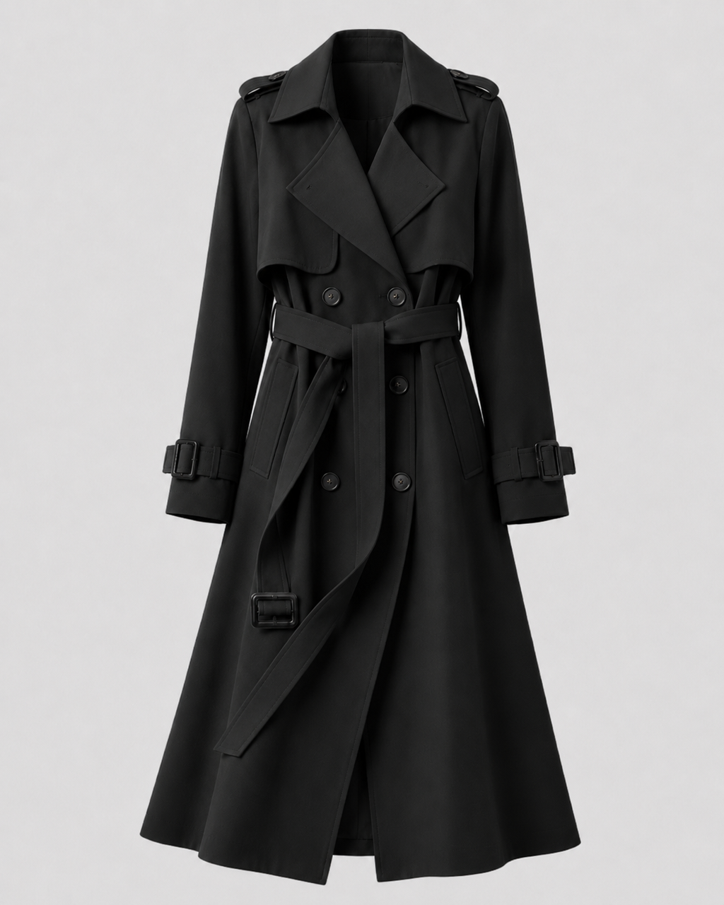 Trenchcoat Damen mit Gürtel und doppelter Knopfleiste - J&B - 7 - Jasminaboutique.com