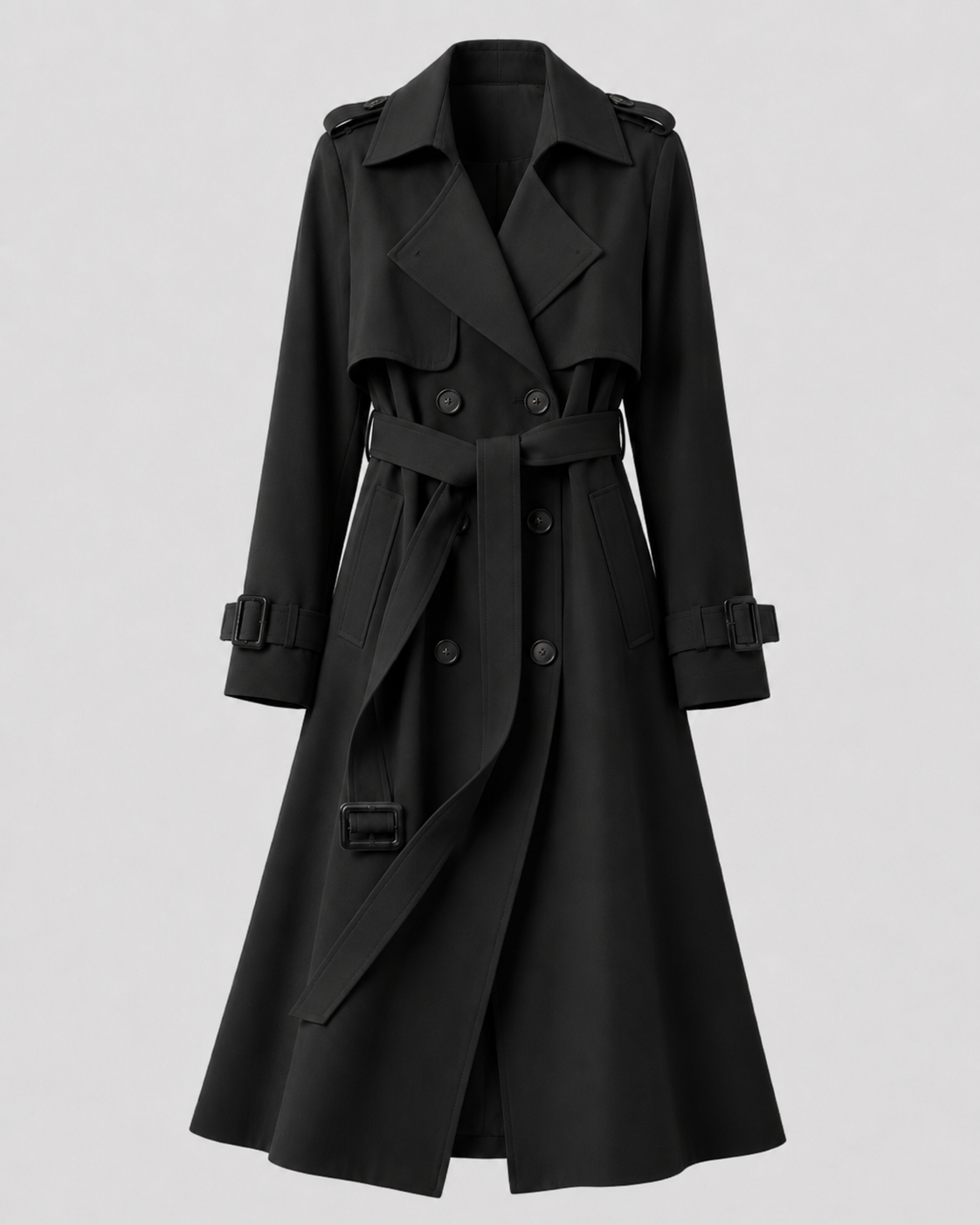 Trenchcoat Damen mit Gürtel und doppelter Knopfleiste - J&B - 7 - Jasminaboutique.com