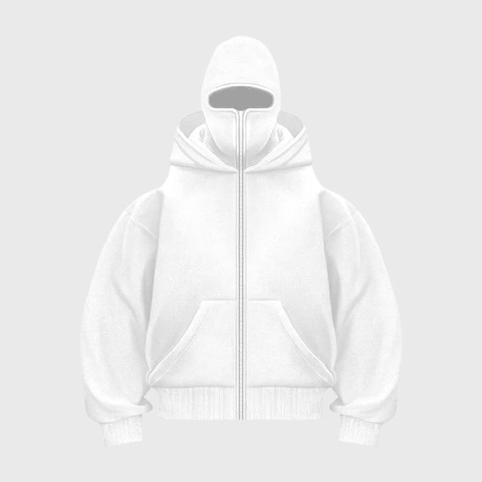 Hoodie mit Balaclava für Herren – Relaxed Fit und praktische Taschen - J&B - 4 - Jasminaboutique.com