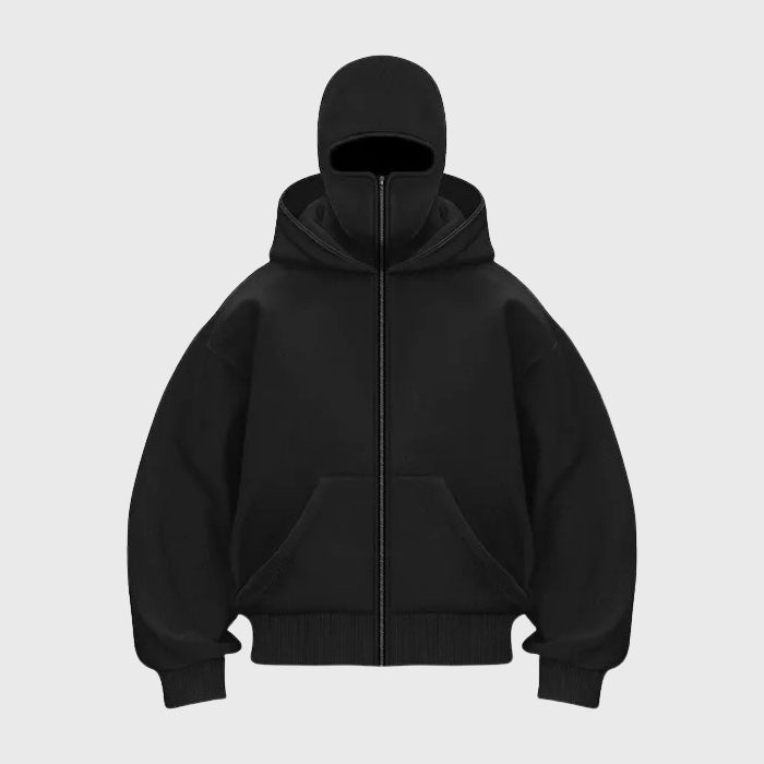 Hoodie mit Balaclava für Herren – Relaxed Fit und praktische Taschen - J&B - 5 - Jasminaboutique.com