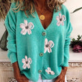 Cardigan Damen mit V-Ausschnitt und Knopf-Details - J&B - 1 - Jasminaboutique.com