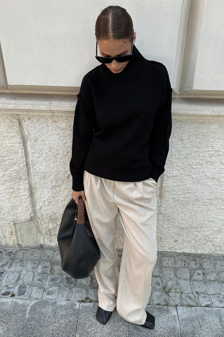 Pullover Damen mit Stehkragen und lockerer Passform - J&B - 9 - Jasminaboutique.com