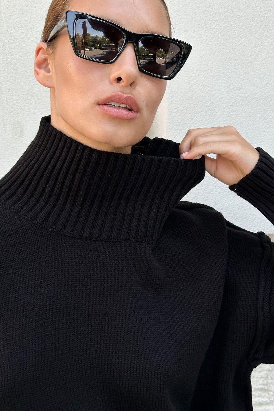 Pullover Damen mit Stehkragen und lockerer Passform - J&B - 10 - Jasminaboutique.com